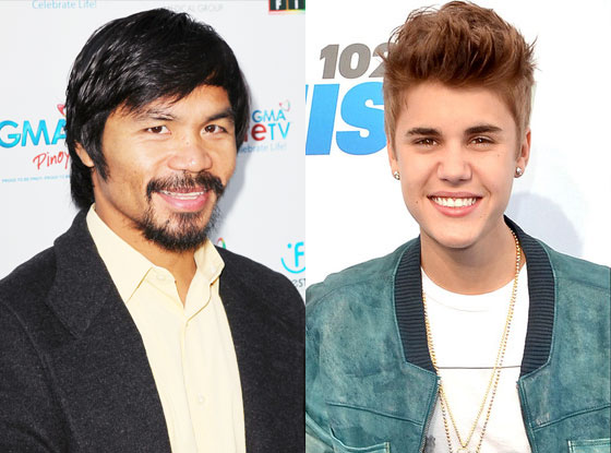 Manny Pacquiao, Justin Bieber Manny Pacquiao, Justin Bieber